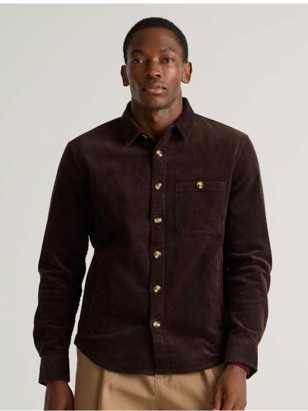 Quince Organic Cotton Corduroy Overshirt - Espresso In Men's